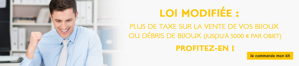 Plus de taxe sur la vente de vos bijoux !